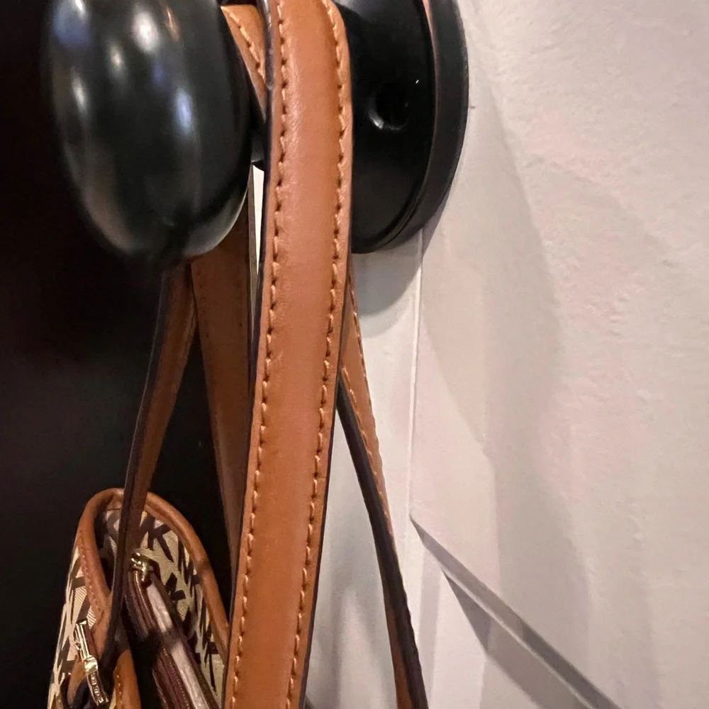 Michael Kors Tan and Brown Logo Tote - Picture 4 of 16